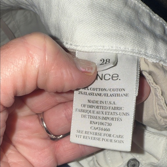 Vince Off-White Ankle Skinny White Denim Jeans - size 28. Q - Picture 3 of 5